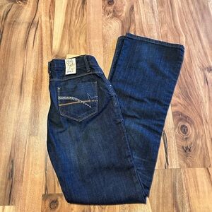 NWT Cruel Girl Bootcut Jeans Size 3 Regular Dark Wash Embellished Back Pockets